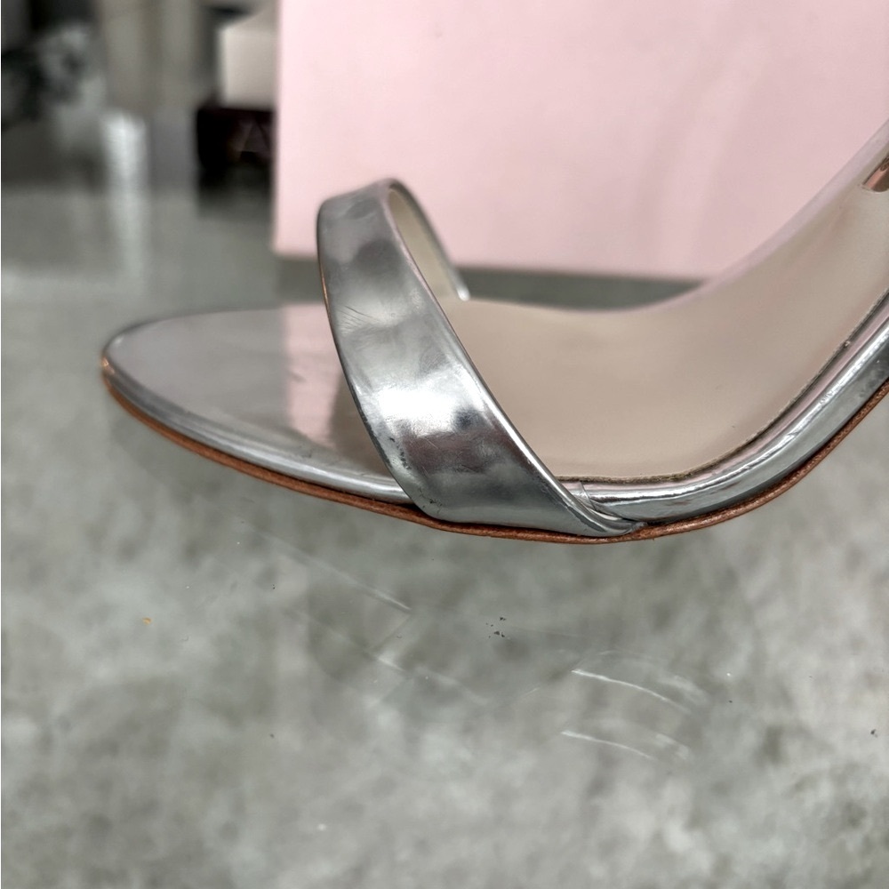 Sophia Webster Maya Silver Bow-Accent Ankle Strap Sandals - Silver - Picture 11 of 14